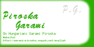 piroska garami business card